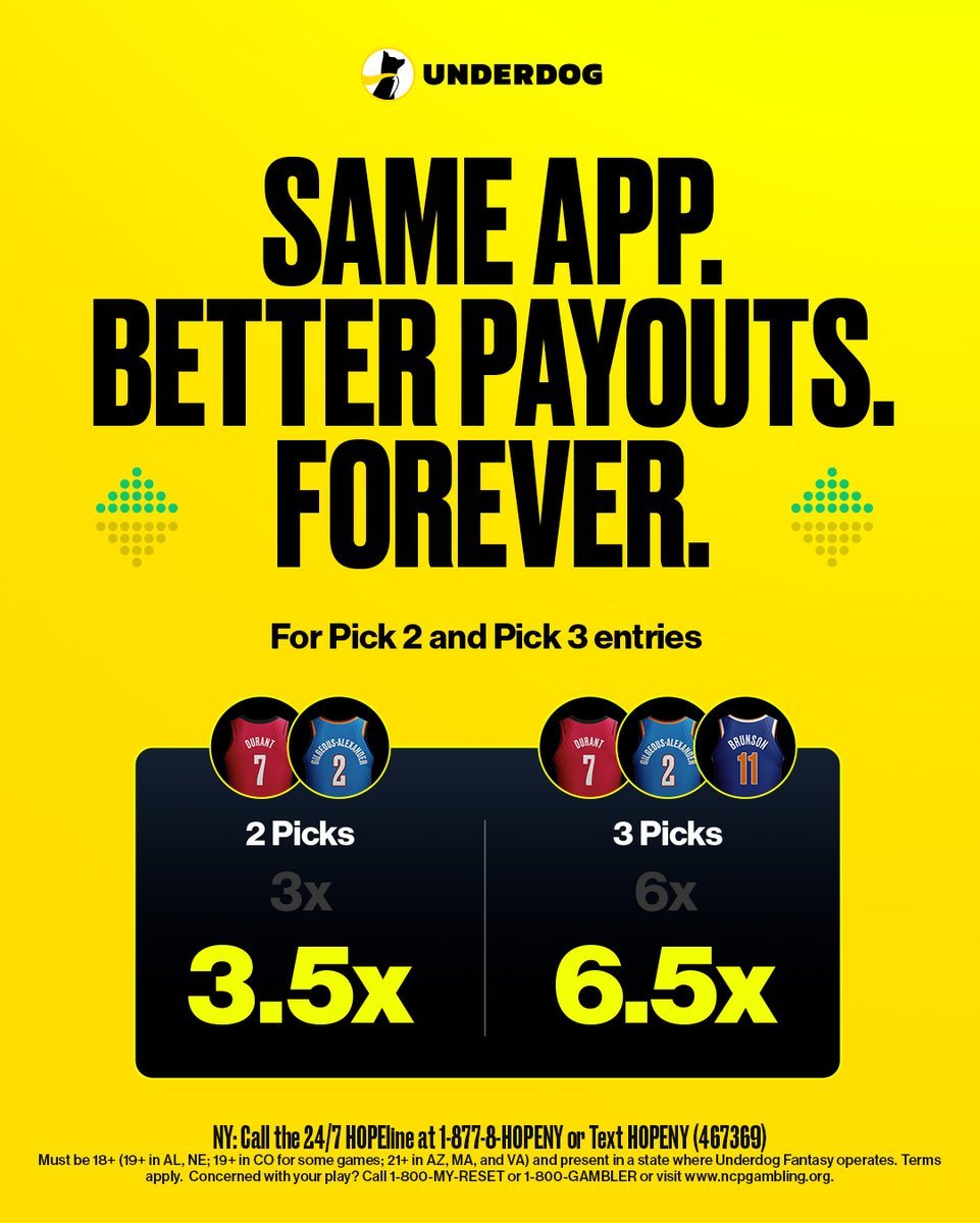 Underdog Better Payouts